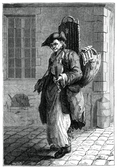 Omreisende musiker, 1885. av Francois Robert Ingouf