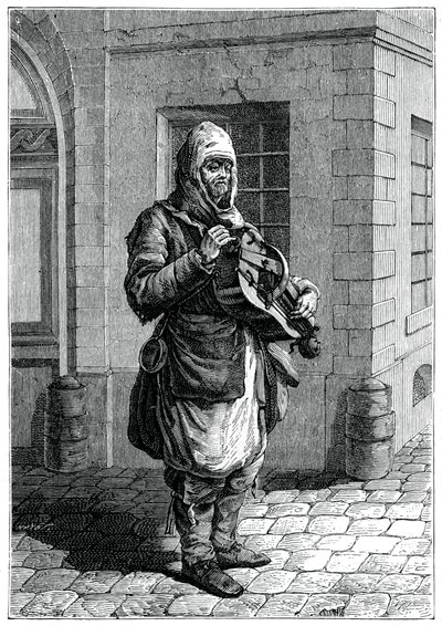 Omreisende musiker, 1885. av Francois Robert Ingouf