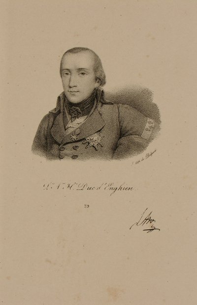 Louis Antoine Henri de Bourbon (1772-1804) hertug av Enghien iført Conde-uniformen av Francois Seraphin Delpech