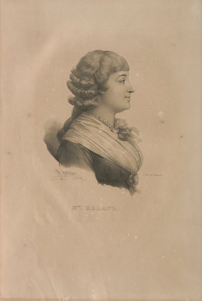 Portrett av Madame Roland 1754-1793, 1825. av Francois Seraphin Delpech