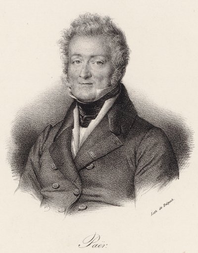 Portrett av komponisten Ferdinando Paer 1771-1839, 1830. av Francois Seraphin Delpech