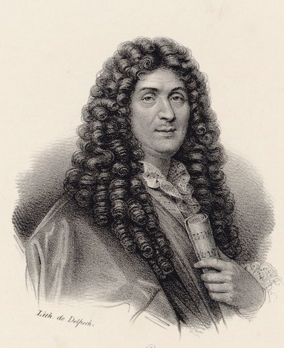 Portrett av komponisten Jean-Baptiste Lully 1632-1687. av Francois Seraphin Delpech