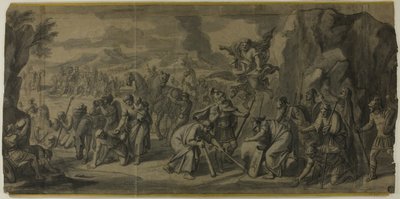 Moses slår på klippen av Francois Verdier