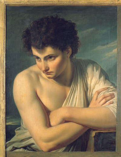 En ung mann kledd som en arkadisk hyrde av Francois Xavier Fabre