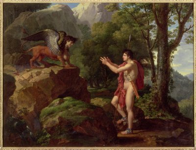Ødipus og sfinxen, ca. 1806-08 av Francois Xavier Fabre