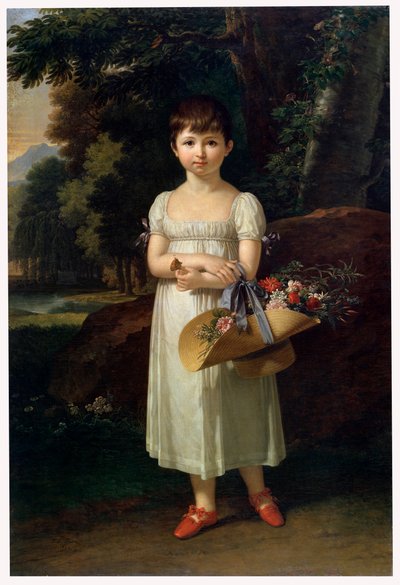 Portrett av Amelia Oginski, slutten av 1700- eller begynnelsen av 1800-tallet av Francois Xavier Fabre