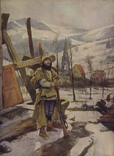 På vakt i Alsace av Francois after Flameng