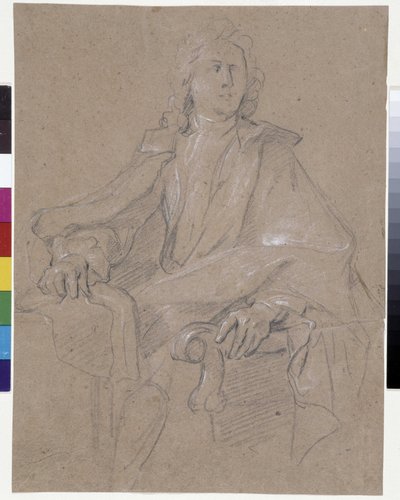 Portrett av Jules Hardouin Mansart (1645-1708) (olje på lerret) av Francois de Troy