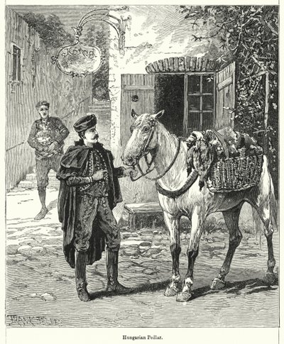 Ungarsk pedlar (gravering) av Frank (after) Feller