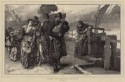 London Sketches, the Foundling (gravering) av Frank (after) Holl