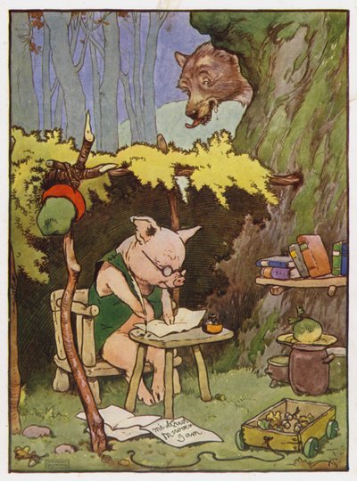 Illustrasjon for De tre små griser av Frank Adams