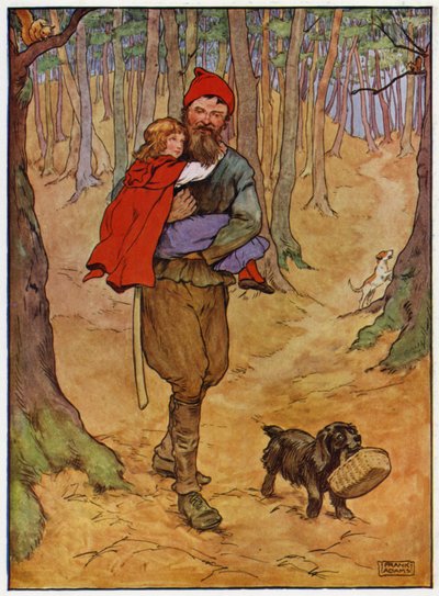 Rødhette (farge litho) av Frank Adams