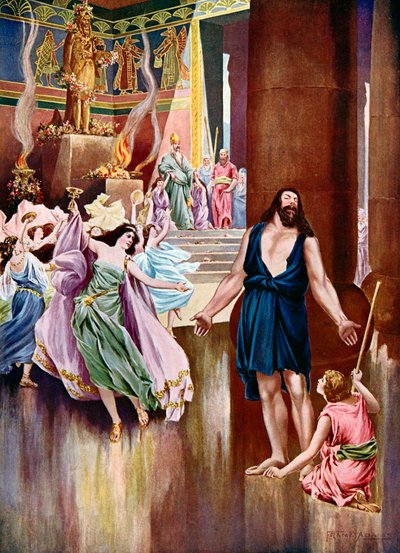 Samson og Delila, siste akt siste scene av Frank Adams