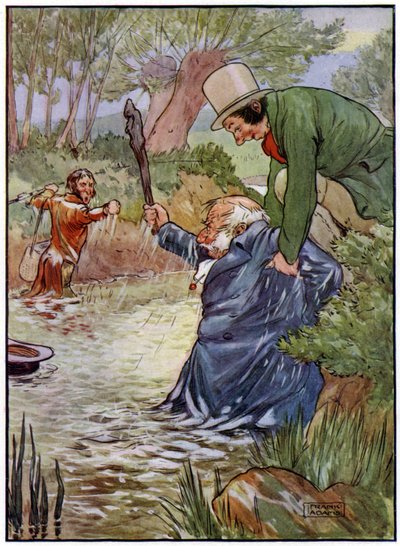 Three Jolly Fishermen (farge litho) av Frank Adams