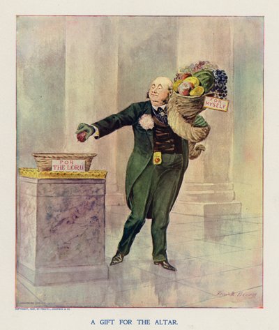En gave til alteret (fargelitografi) av Frank Beard