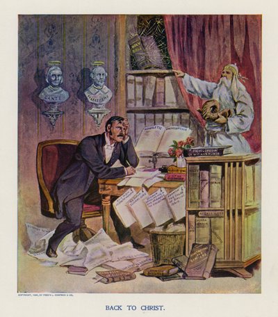 Tilbake til Kristus (fargelitografi) av Frank Beard