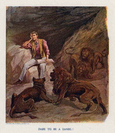 Våg å være en Daniel! (fargelitografi) av Frank Beard
