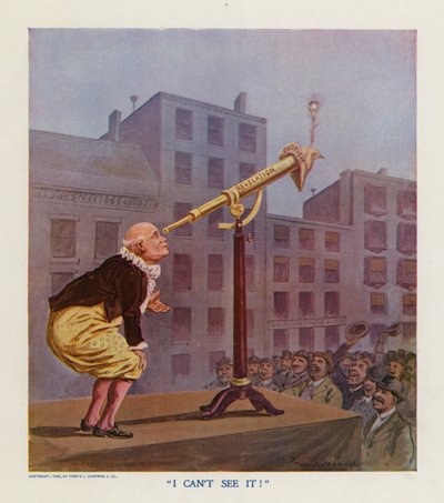 «Jeg kan ikke se det» (fargelitografi) av Frank Beard