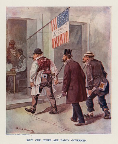 Festkragen (fargelitografi) av Frank Beard