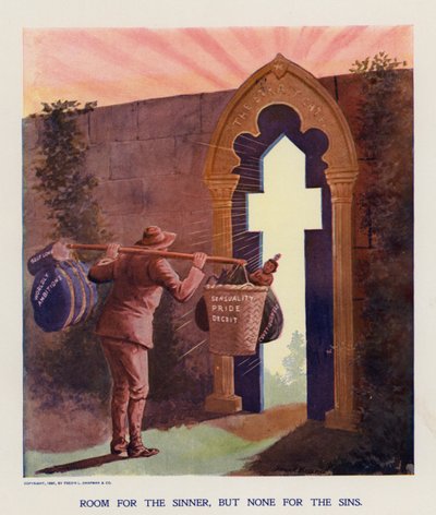 Sundporten (fargelitografi) av Frank Beard