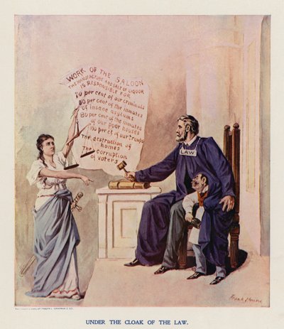 Under lovens kappe (fargelitografi) av Frank Beard