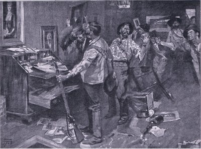 Respektert selv av fiender: en hendelse av et boerraid i Natal, illustrasjon fra After Pretoria: The Guerilla War, 1902 av Frank Craig