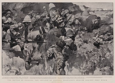 Slaget ved Colenso, fremmarsj av general Hildyards brigade mot Fort Wylie av Frank Craig
