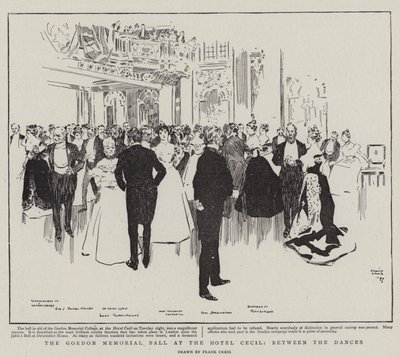 Gordon Memorial Ball på Hotel Cecil, mellom dansene av Frank Craig