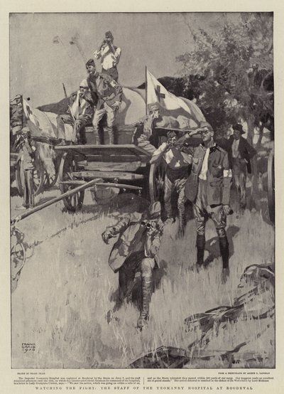 Ser på kampen, ansatte ved Yeomanry Hospital på Roodeval av Frank Craig