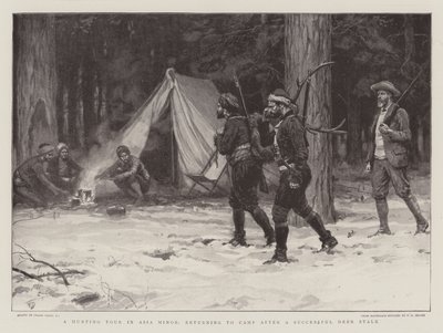 En jakttur i Lilleasia, tilbake til leiren etter en vellykket hjortestilk av Frank Dadd