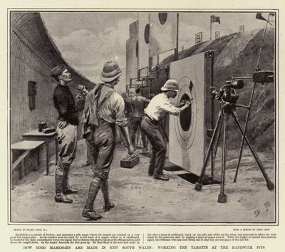 Hvor gode skyttere lages i New South Wales, jobber med målene ved Randwick Pits av Frank Dadd