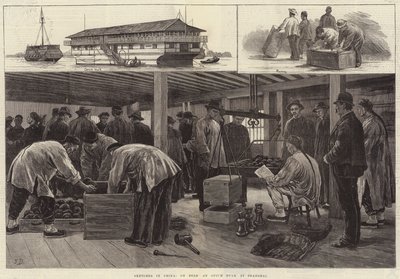 Skisser i Kina, om bord på en opiumshulk i Shanghai av Frank Dadd