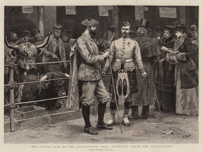 The Cattle Show på Agricultural Hall, Islington, blant Highlanders av Frank Dadd