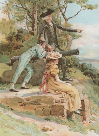 Den gamle slagmarken (chromolitho) av Frank Dadd