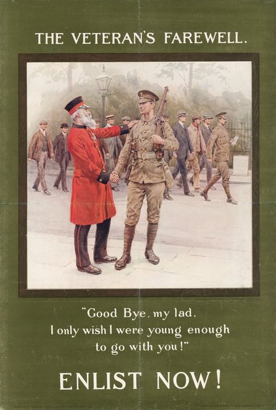 Veteranens farvel (litho) av Frank Dadd