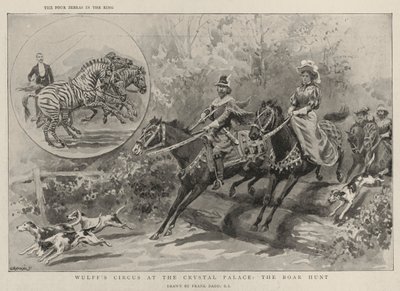 Wulffs sirkus på Crystal Palace, villsvinjakten av Frank Dadd