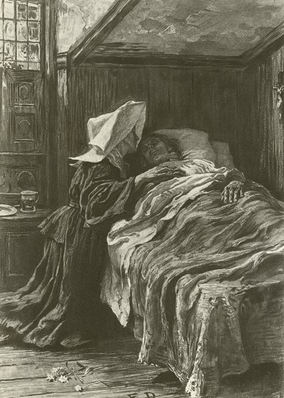 Gabriel og Evangeline (gravyr) av Frank Dicksee