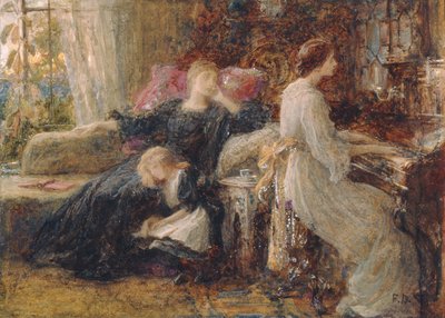 Memories, ca. 1886 (akvarell på papir) av Frank Dicksee