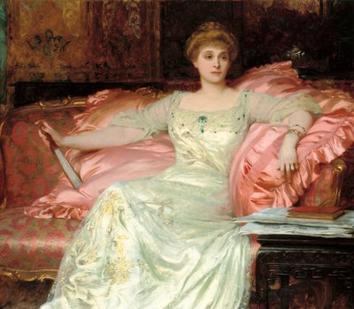 Portrett av fru W. K. D"Arcy, 1902 av Frank Dicksee