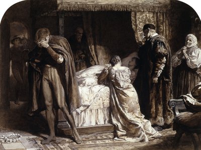 Scener fra Romeo og Julie: Julies kammer av Frank Dicksee