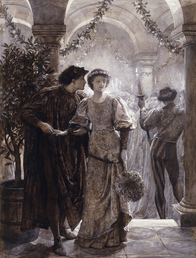Scener fra Romeo og Julie: Ballscenen av Frank Dicksee