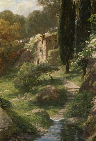 The Old Mill at La Mortola (Oil on panel)   1324509   no       norwegian Successfully Translated  Original: Portrait de lartiste Fyodor Vasilyev (Feodor Alexandrovich, Fiodor Alexandrovitch Vassiliev (1850-1873) (Portrait of the artist F. Vasilyev). Peintu av Frank Dicksee