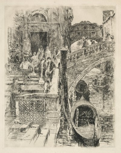 Sukkenes bro, Venezia, 1883. av Frank Duveneck
