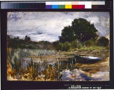 Polling Landscape (olje på lerret) av Frank Duveneck