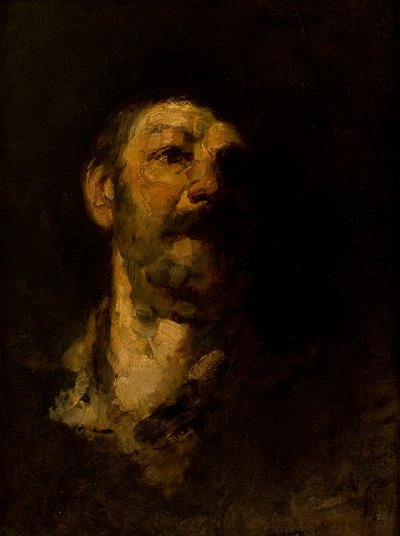 Studiehode, mann med hatt av Frank Duveneck
