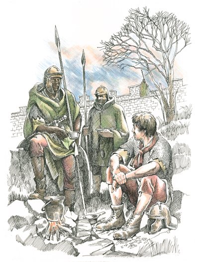 Romerske soldater, c2nd century, c1990-2010 av Frank Gardiner