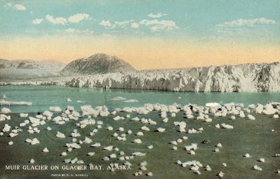 Muir Glacier, Glacier Bay, Alaska, USA (fargebilde) av Frank H. Nowell