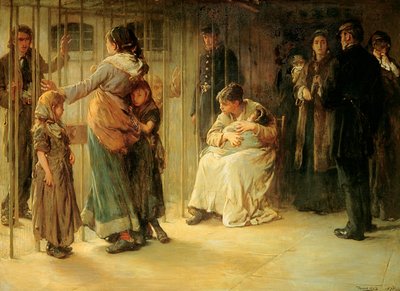 Newgate: Forpliktet til rettssak, 1878 av Frank Holl