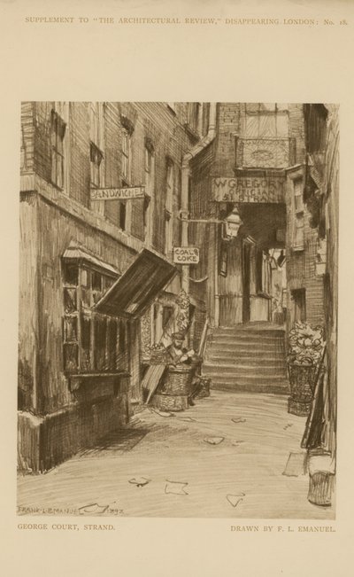 George Court on the Strand (gravering) av Frank Lewis Emanuel