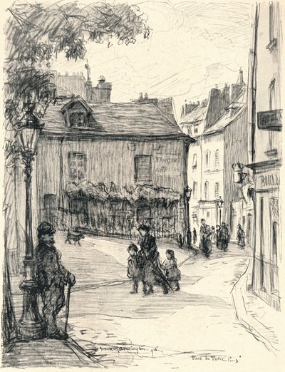 Place du Tertre, Montmartre, 1915 av Frank Milton Armington